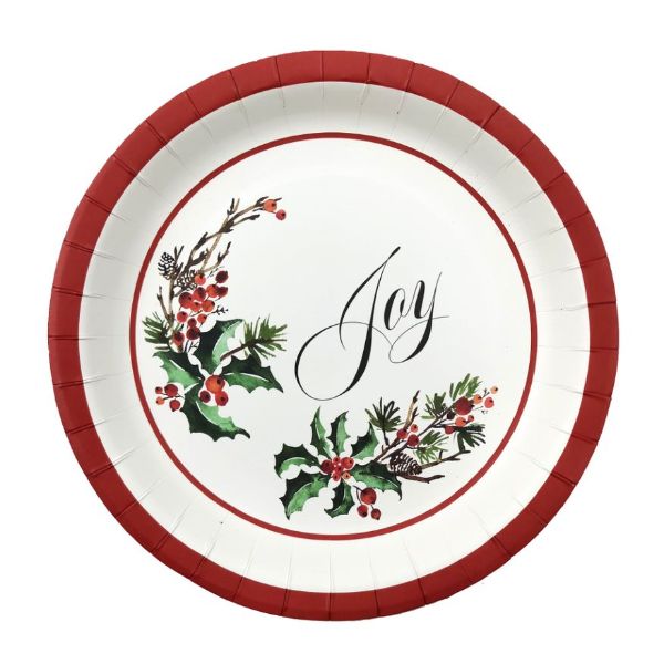 Image of 10 Pack Joy To The World Plates - 23cm