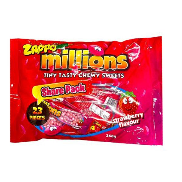 Image of Zappo Millions Mixed Strawberry Share Pack - 368g