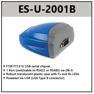 Dual port USB to RS485 / RS422 converter