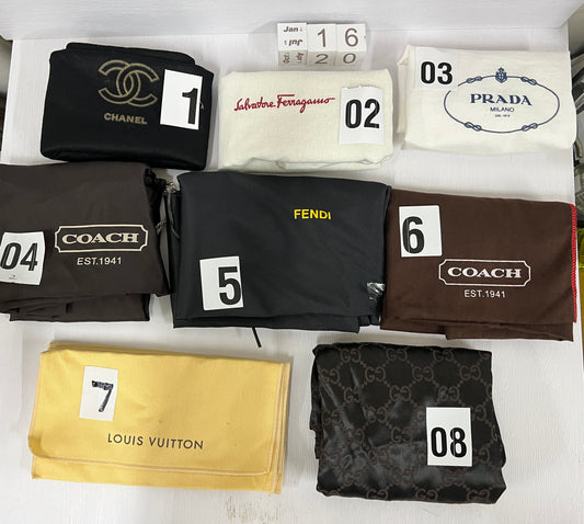 Louis,Chanel, Coach, Prada, Gucci, Salvatore dust bag for wallet handb –  Trendy Ground