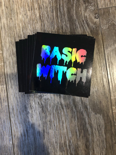 BASIC WITCH Holographic Sticker - Moonlust Co. 