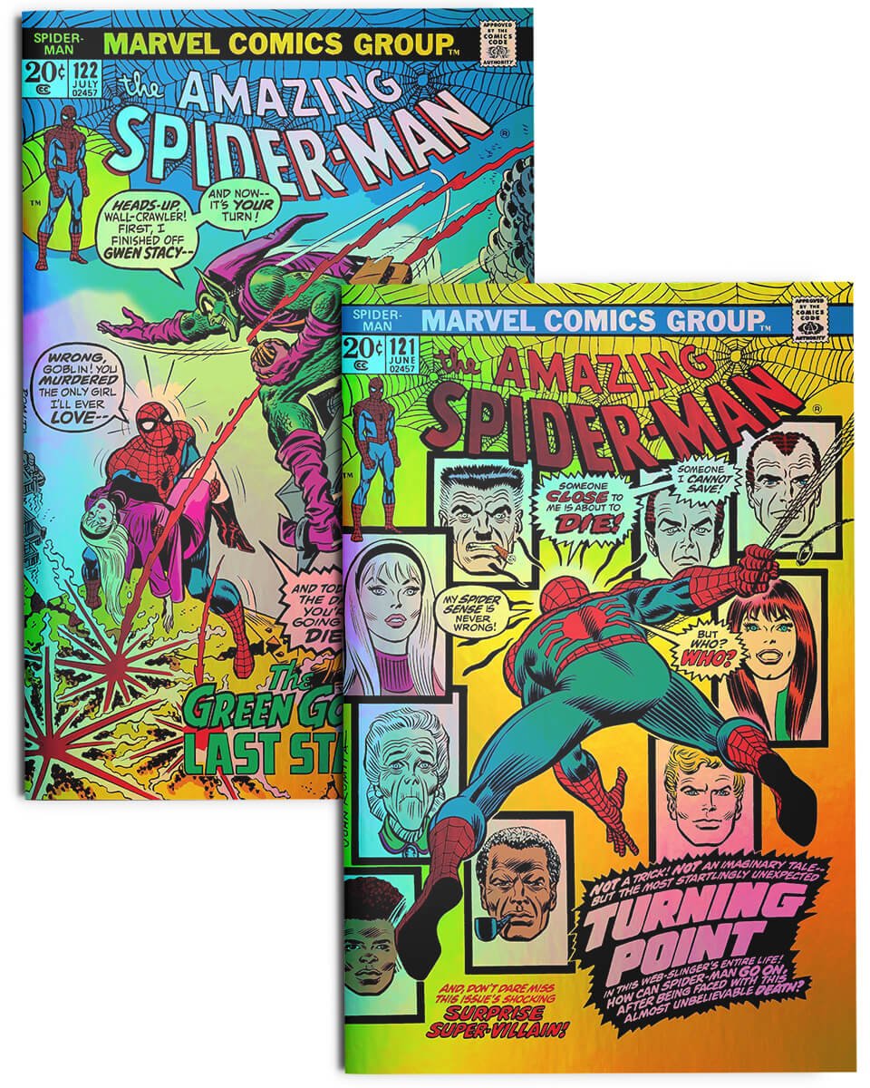 Image of Amazing Spider-Man #121 & #122 Facsimile Edition Foil Exclusive Comic Books