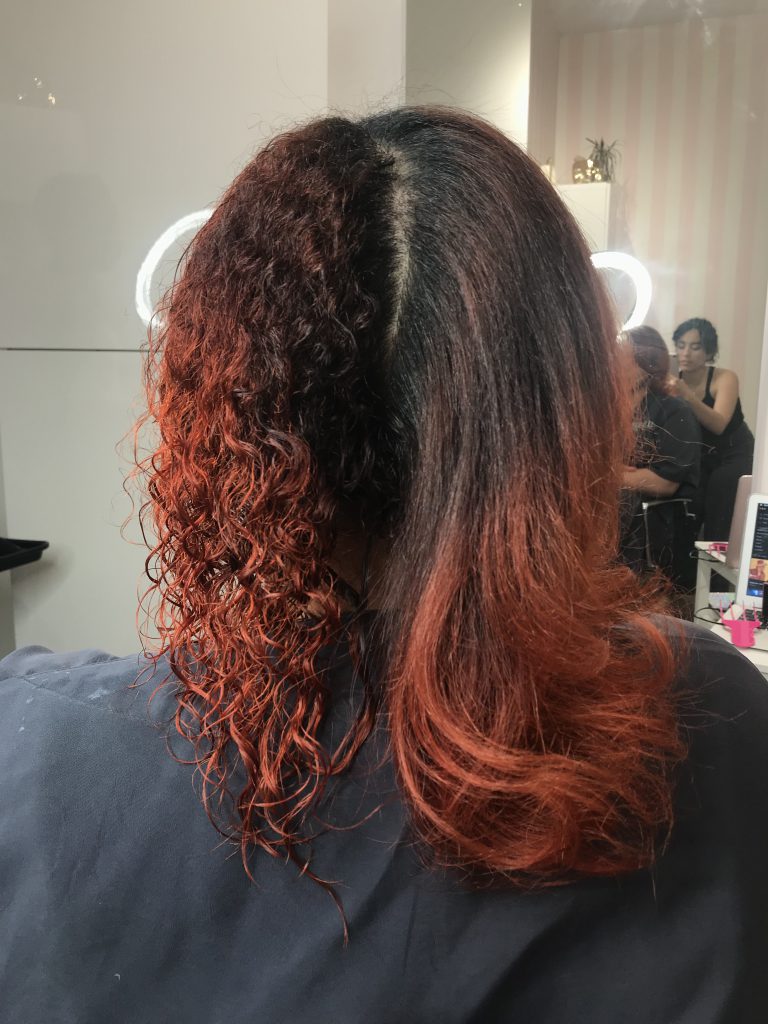 Blowing Out Natural Hair with Olaplex -