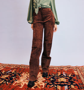 1970s Shaggy Begedor Suede Couture Pants