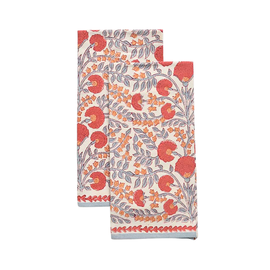 Cactus Flower Ivory Tea Towels (Set of 2)