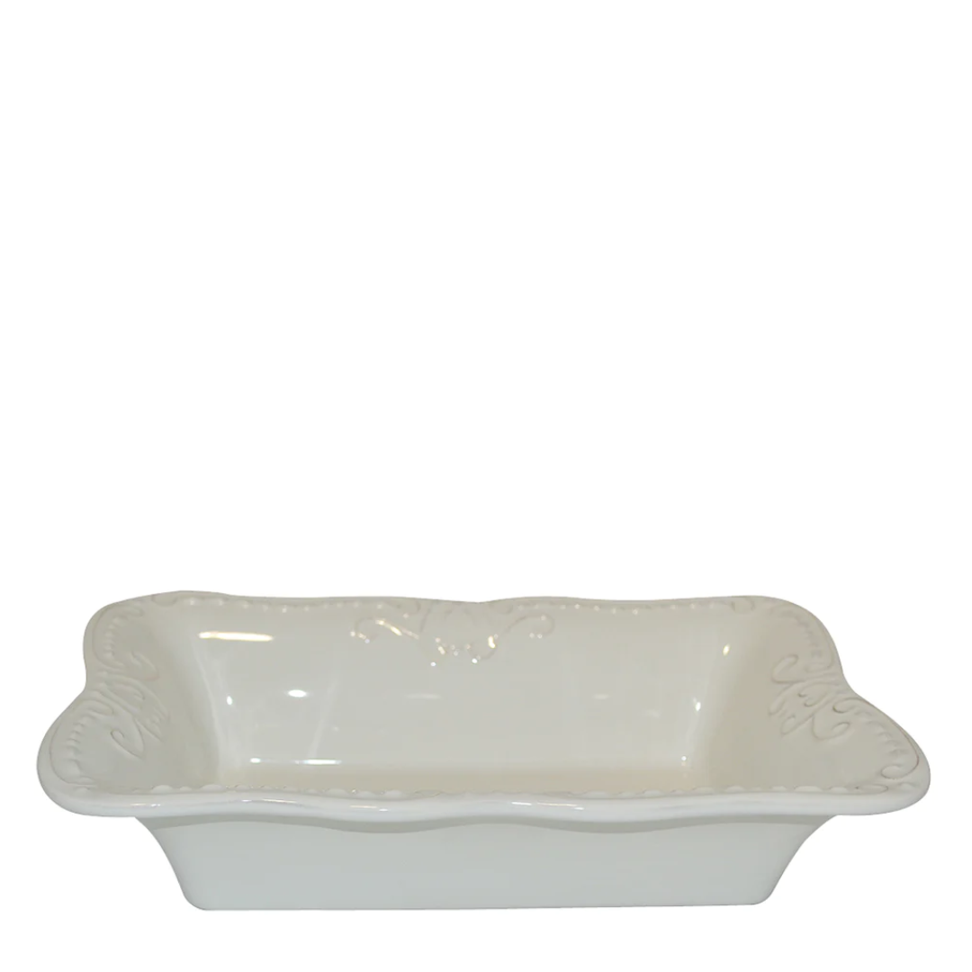 Isabella Medium Rectangular Baker Ivory