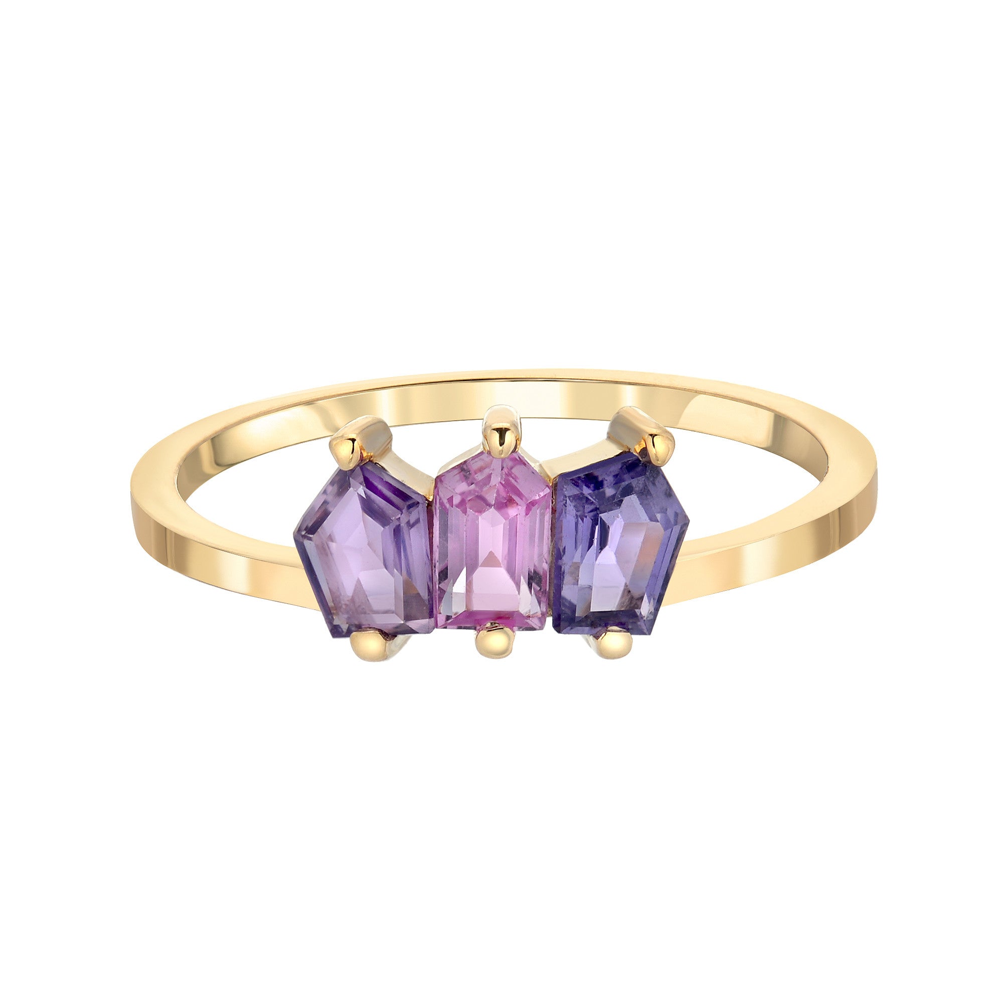 Petite Trio Sapphire Cluster Ring