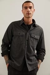 Overshirt with snap buttons