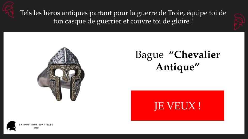 Bague Spartiate Chevalier Antique