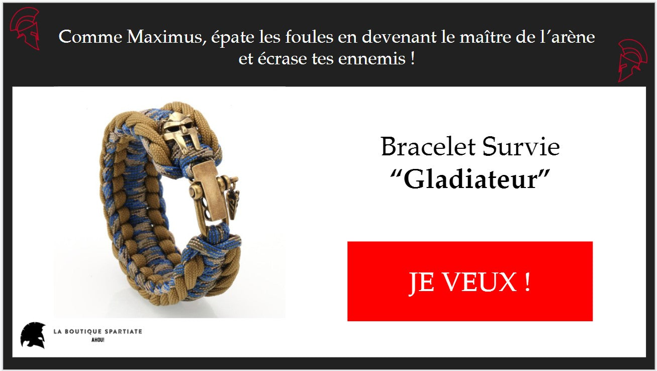 bracelet survie gladiateur 