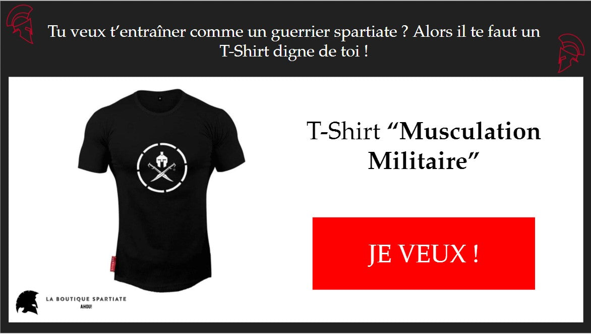 t-shirt spartiate musculation militaire