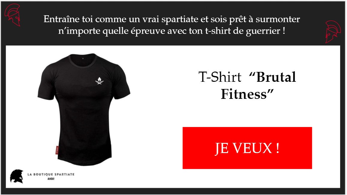 T-shirt Spartiate Brutal Fitness Noir