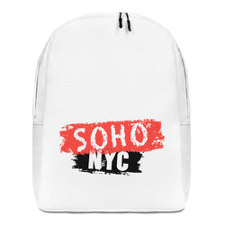 Minimalist Backpack With "SoHo NYC Brush Grafix"