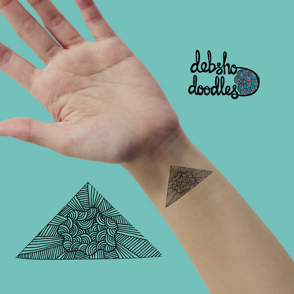 Geometric Triangle Tattoo Design