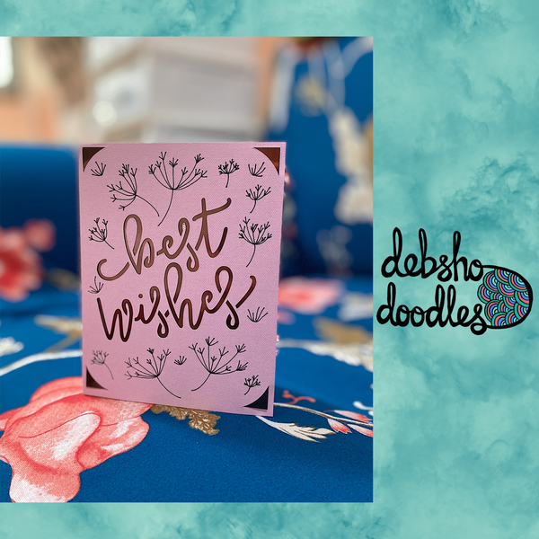 DebshoDoodles  Quirky Greeting Card: Sending Healing Vibes