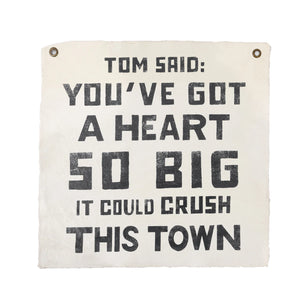"Tom Said" Hand Printed Wall Hanging - Kennedy Sue Gift & Home 