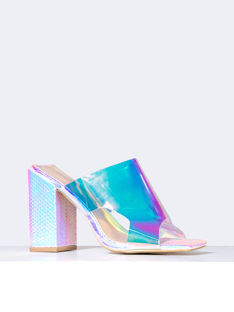 holographic slip on shoes