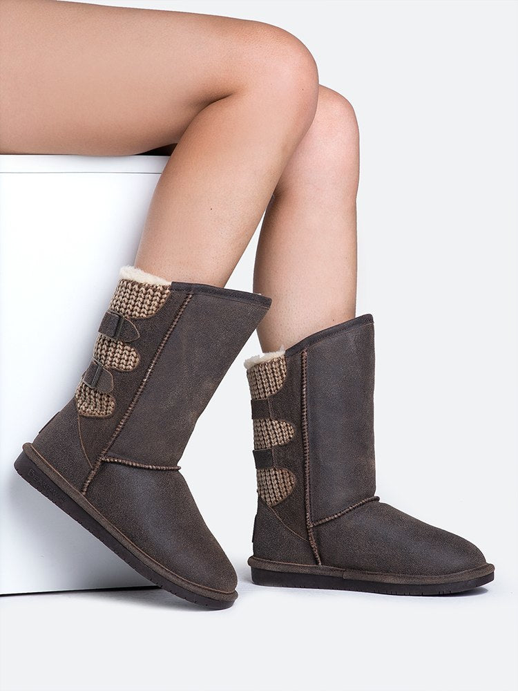 Bucked Knit Winter Boots