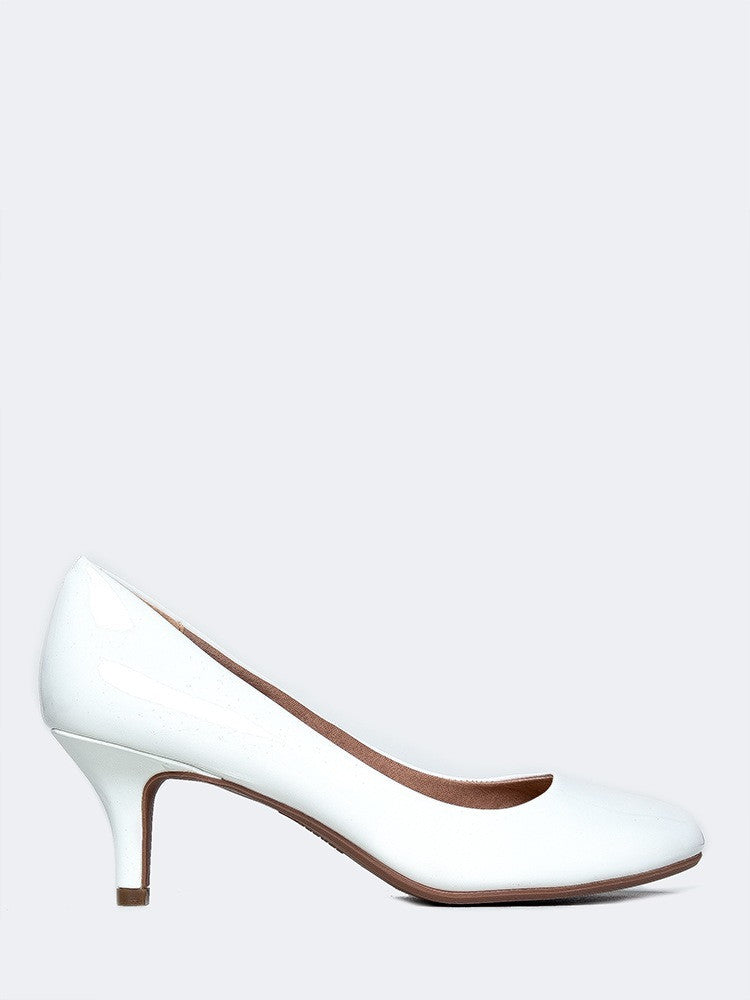 white kitten heel shoes