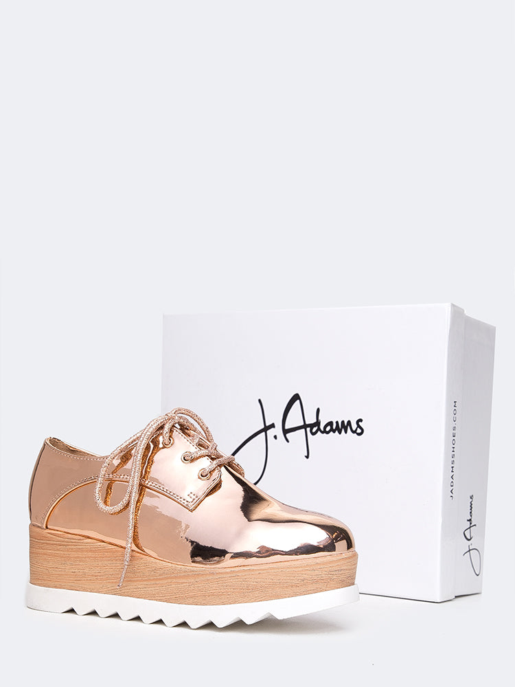 rose gold platform shoes