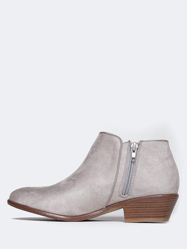 light grey ankle booties