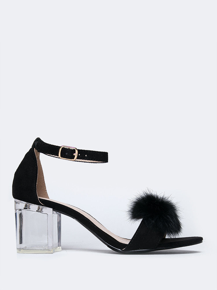 black suede low heels