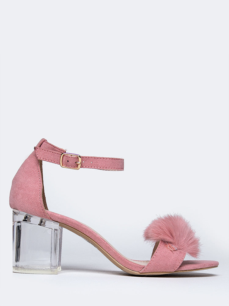 mauve sandal heels