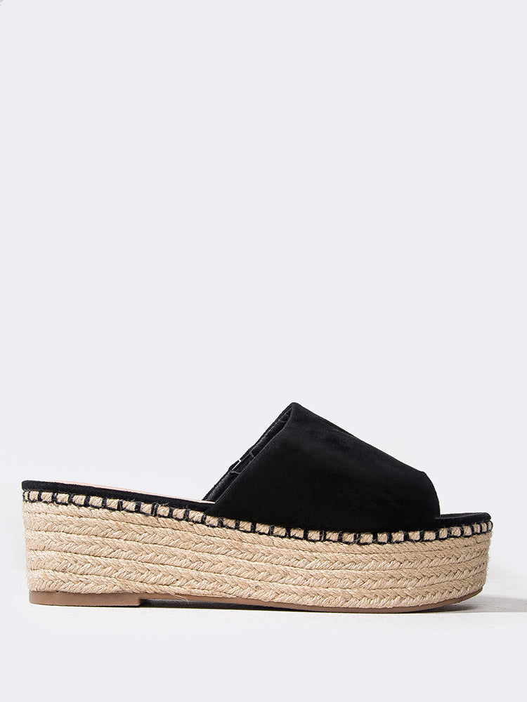 platform espadrille slides