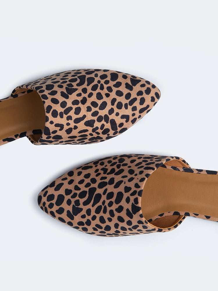 cheetah slip on loafers