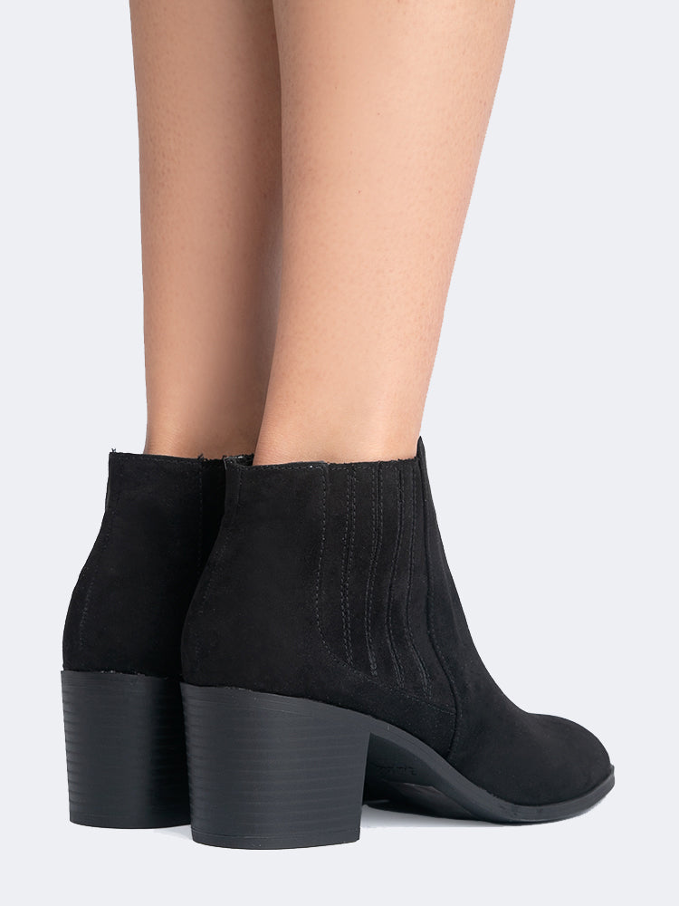 Elastic Side Ankle Bootie