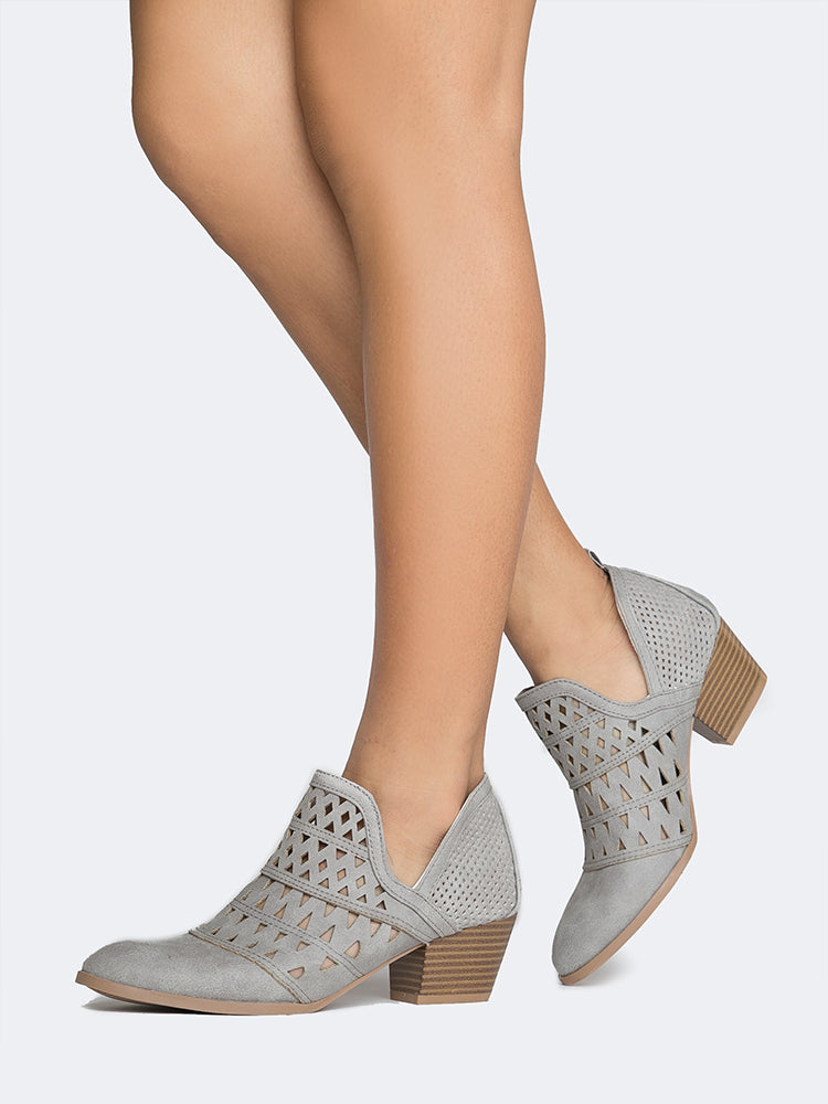 Cutout Ankle Bootie