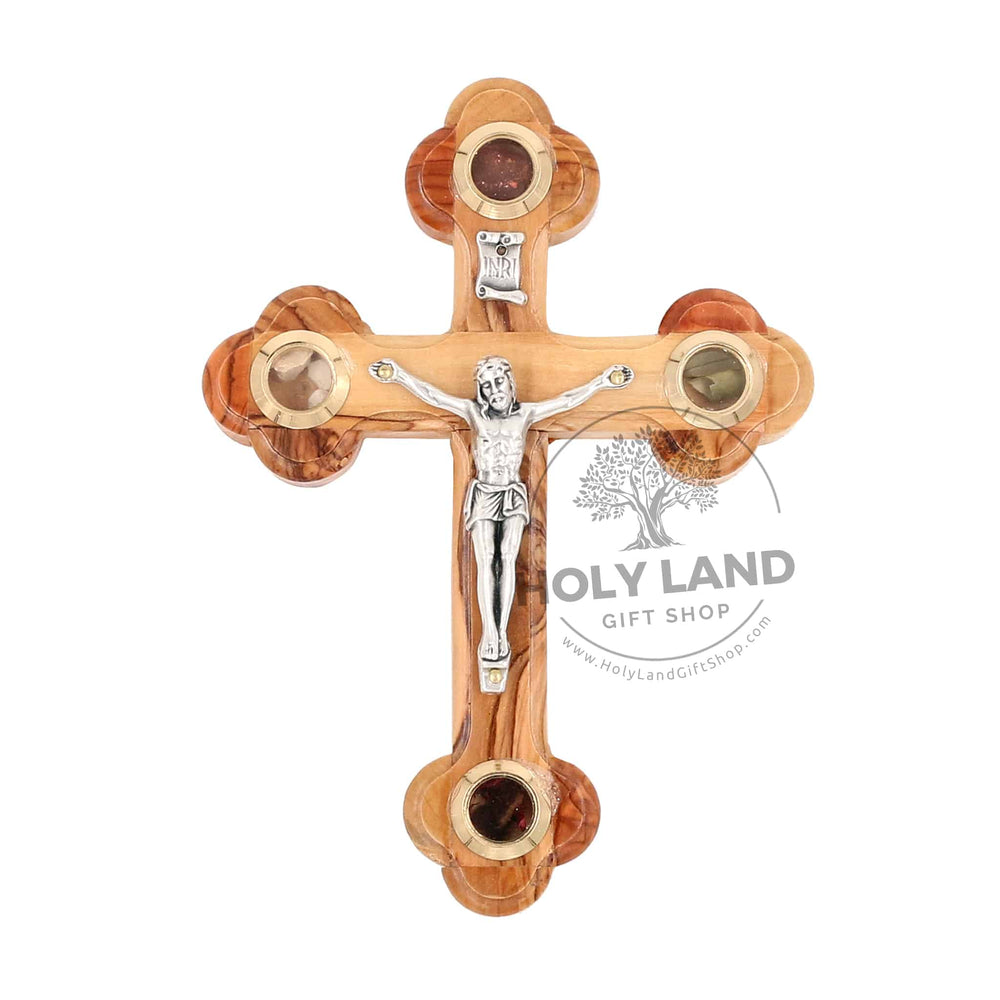 Olive Wood Life Cross 4 inches (Item #1077) - iHolyLandCrafts