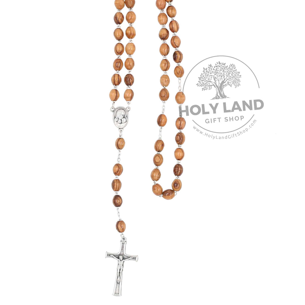 Brass Olive Wood Rosary - Sisters of Carmel