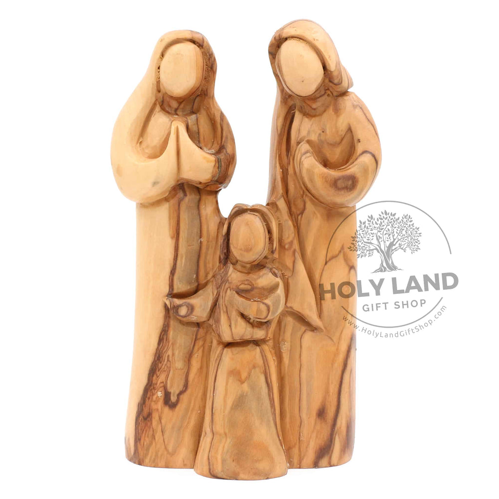 Holy Family Wall Plaque with Holy Incense, 17.3 Olive Wood from Holy Land