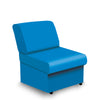 Contemporary Modular Fabric Low Back Sofa - Rectangular - Blue