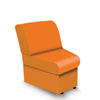 Contemporary Modular Fabric Low Back Sofa -  Concave - Orange
