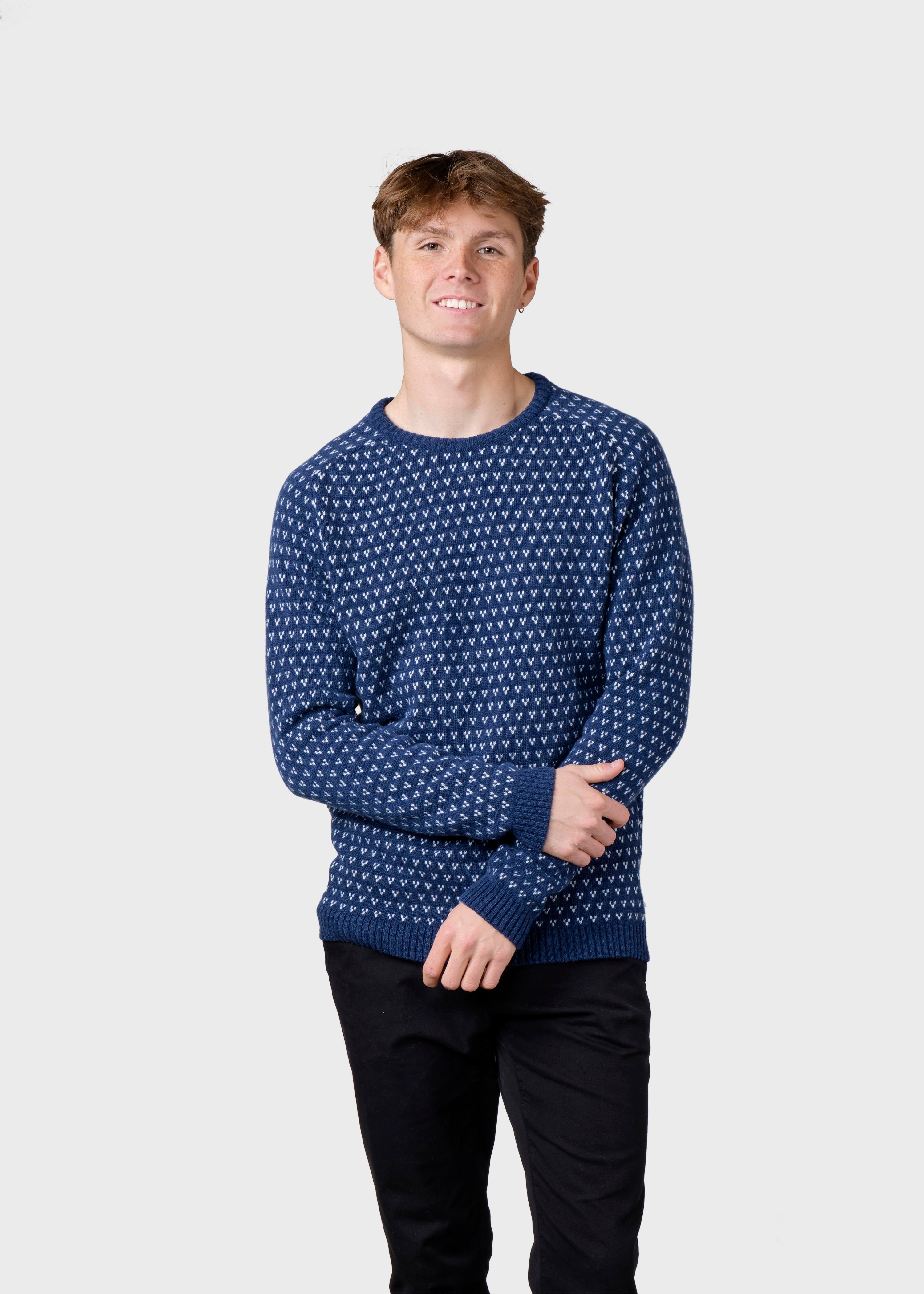 Billede af Klitmøller Collective - Hugo knit - Deep blue/cream - S