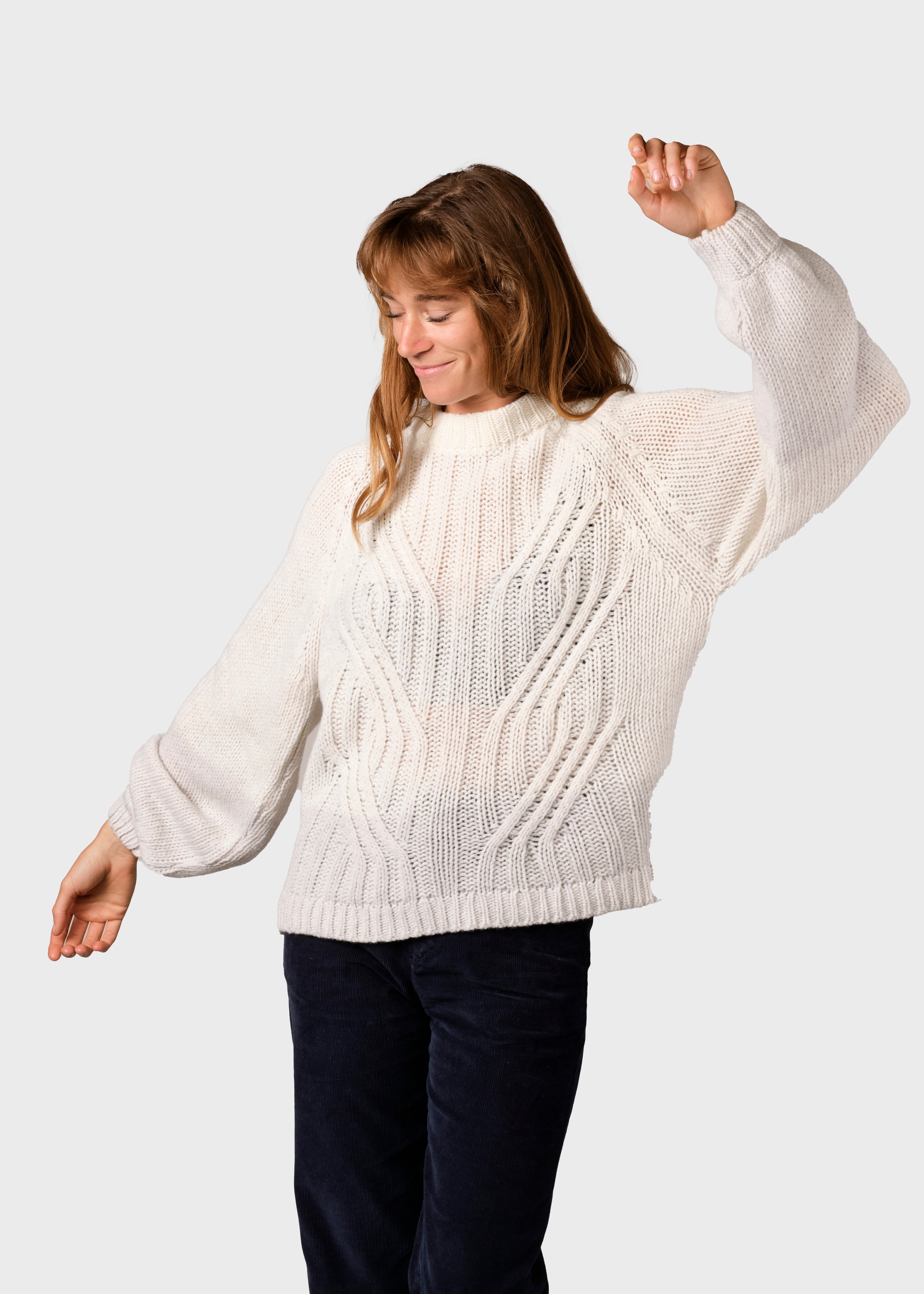 Billede af Klitmøller Collective - Viva knit - Cream/pastel grey - L