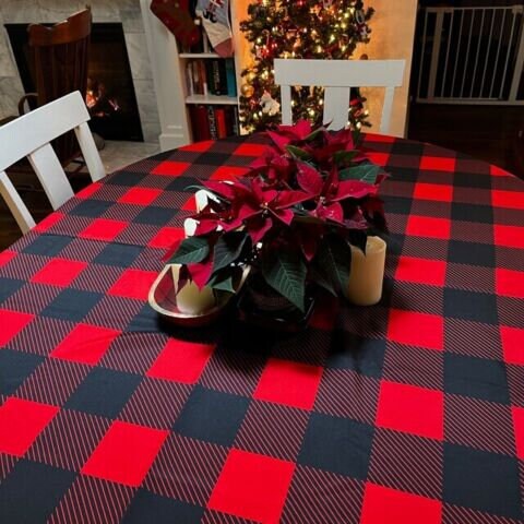 Oval Christmas Tablecloth