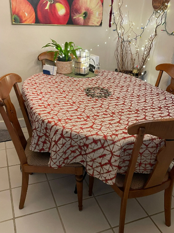Shibori Oval Tablecloth