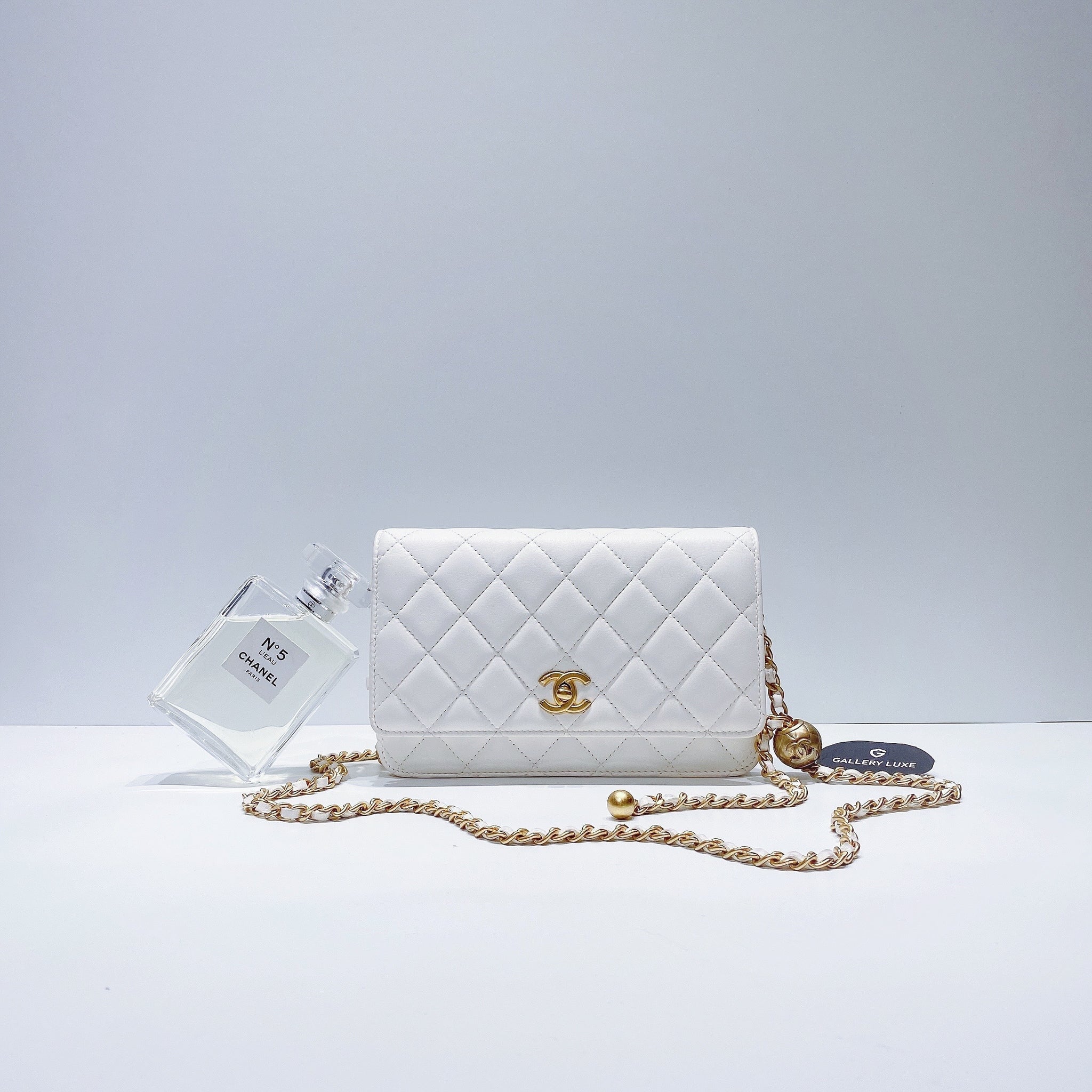 Chanel Quilted Pearl Crush Wallet On Chain Black Lambskin  ＬＯＶＥＬＯＴＳＬＵＸＵＲＹ