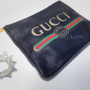 gucci print leather portfolio