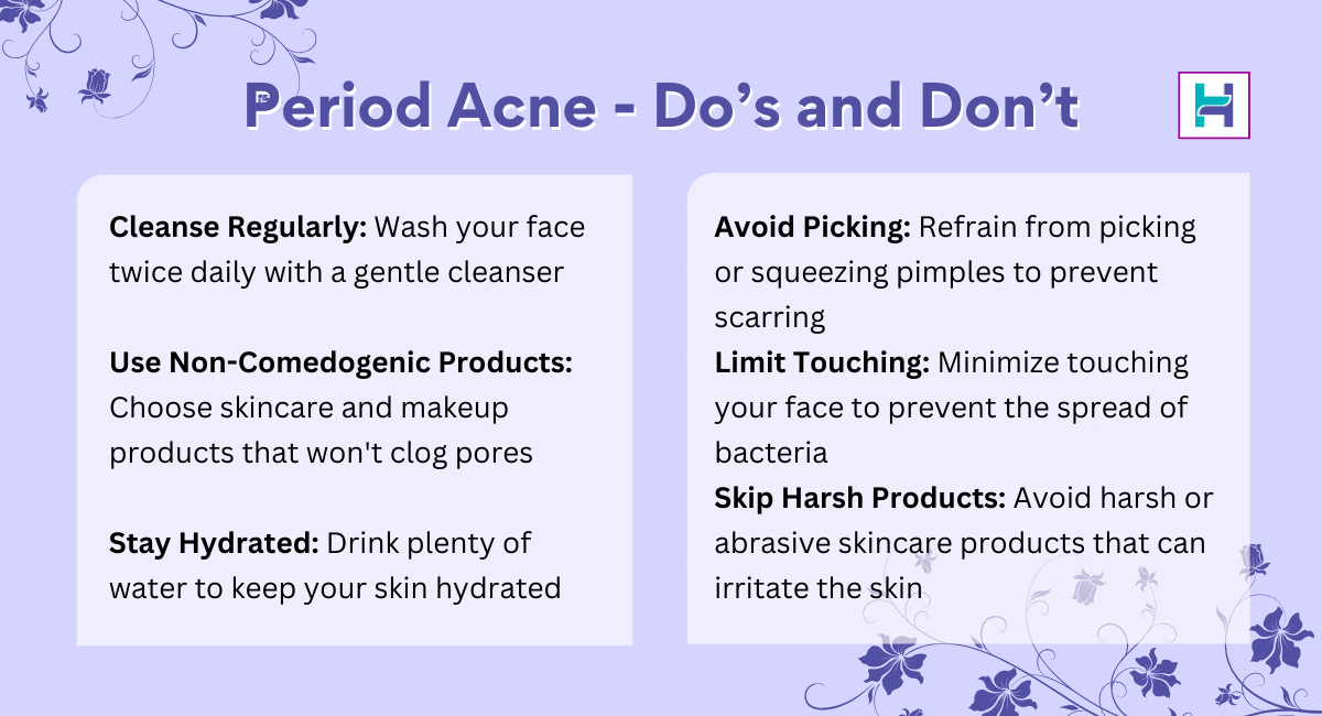 how to get rid of period pimples