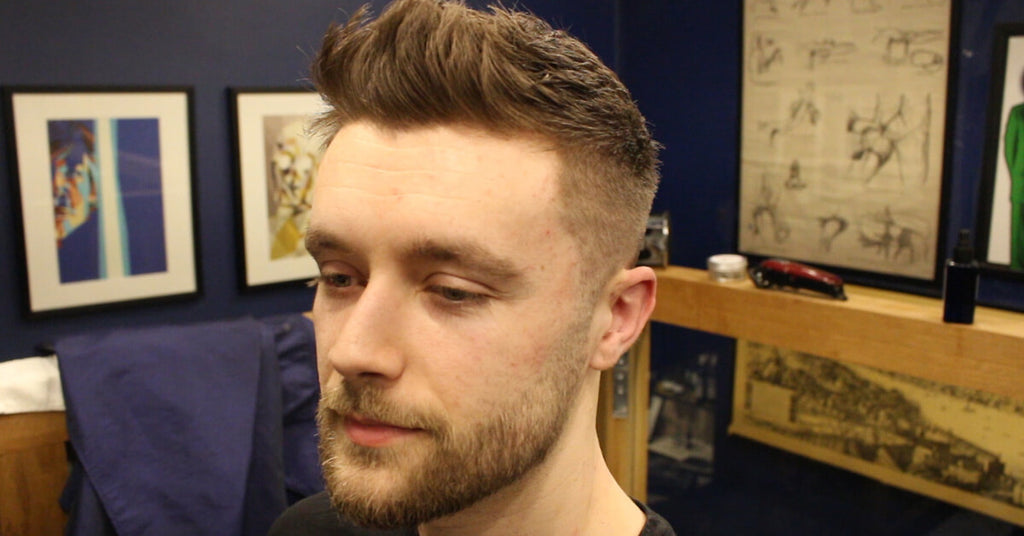 Short Textured Fade Haircut For Men With Front Cowlick Video