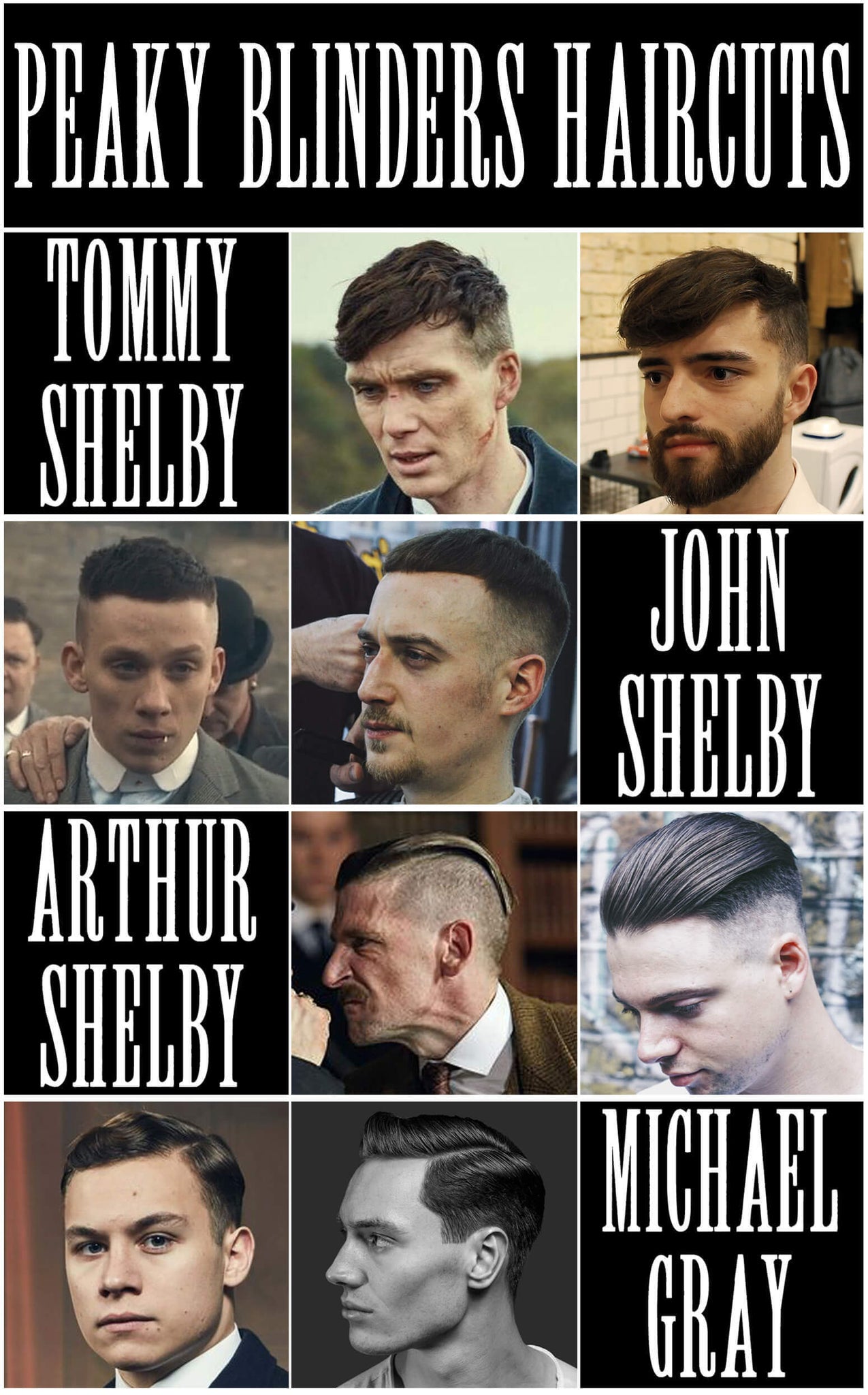 Peaky Blinders Haircuts | Thomas Shelby Hair, Arthur ...