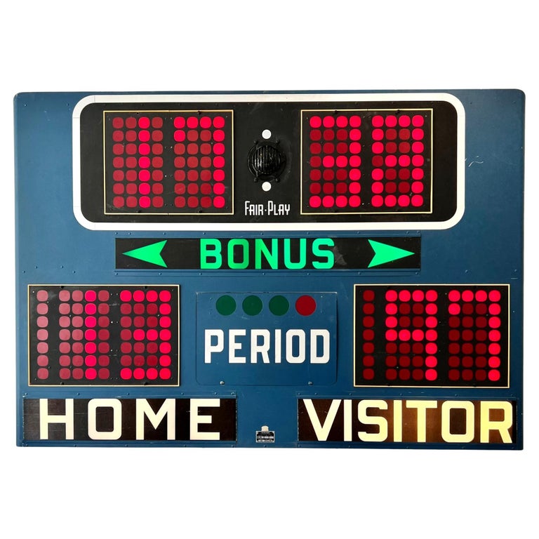 Pidgin Haat Hoofdstraat Fair Play 1960s Electro-Magnetic Basketball Scoreboard