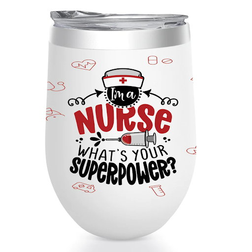 MDF Instruments Best Gifts for Male Nurses, Nursing Slogan Wine and Coffee Tumbler