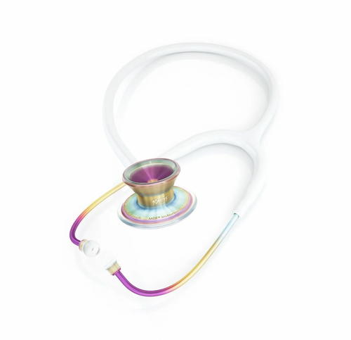 MDF Instruments Best Gifts for Nurses Stethoscope MD One Epoch Titanium White and Kaleidoscope