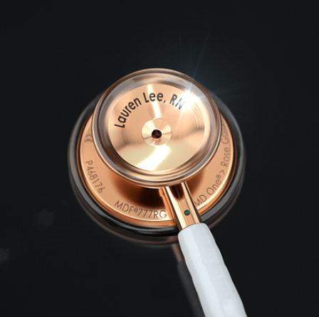 MDF Instruments Best Gifts for Nurses Personalized Engraved Stethoscope Rose Gold