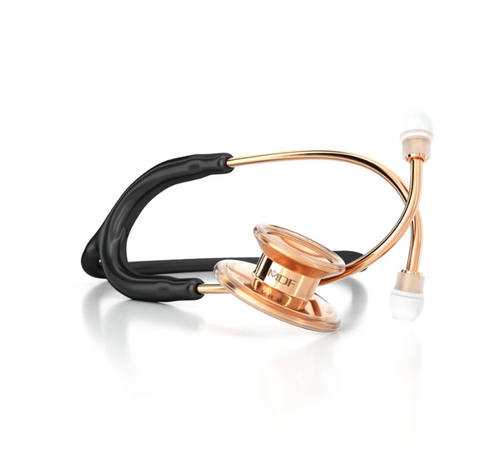 MDF Instruments Stethoscope Best Gifts for Male Nurses MD One Rose Gold and Black Stethoscope